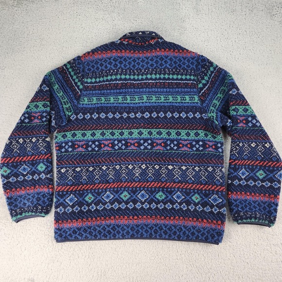Alpine Design Jacket Mens L Sherpa Fleece Navy Fair Isle Full Zip Outdoor NWT - Picture 16 of 16